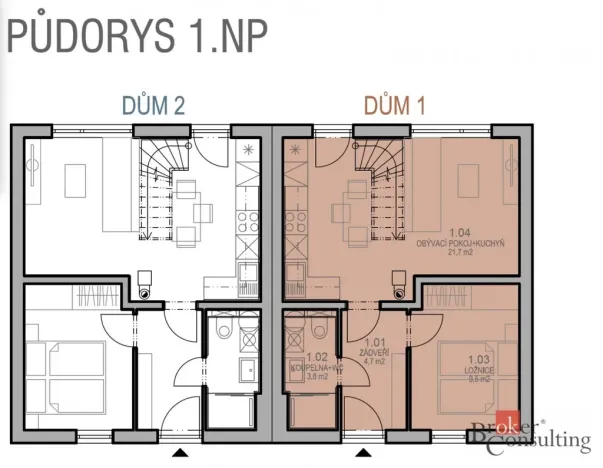 Prodej bytu 4+kk, Dlouhá Ves, 69 m2