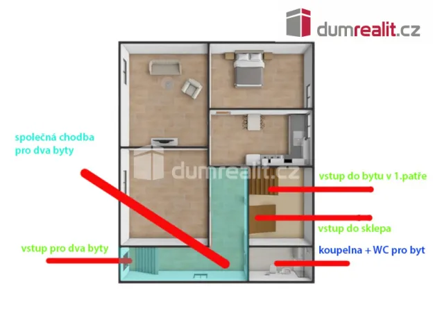 Pronájem bytu 3+1, Praha - Řepy, Krolmusova, 80 m2