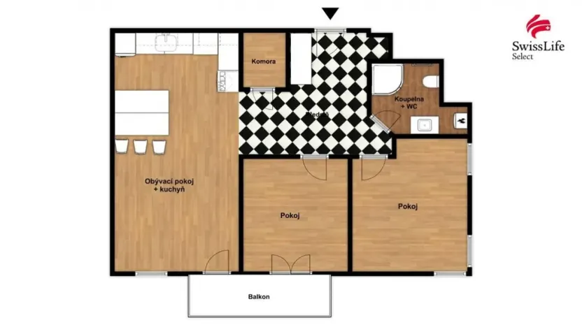 Prodej bytu 3+kk, Vochov, 66 m2
