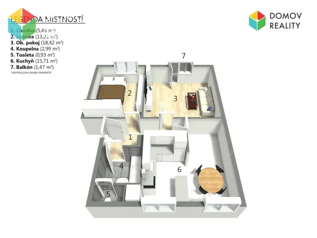 Prodej bytu 3+kk, Králův Dvůr, Pod Hájem, 57 m2