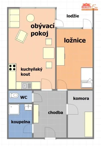 Prodej bytu 2+kk, Praha - Uhříněves, Nové náměstí, 57 m2