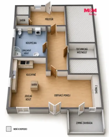 Pronájem rodinného domu, Mochov, U Výmoly, 55 m2