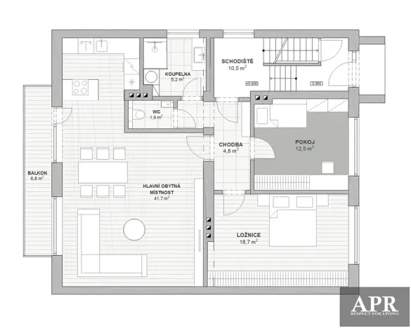 Prodej bytu 3+kk, Popovice, 85 m2