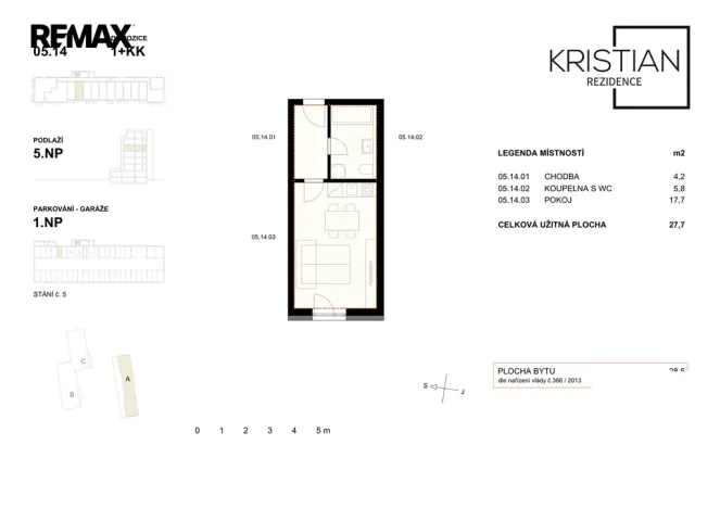 Pronájem bytu 1+kk, Hradec Králové - Nový Hradec Králové, Pod Zámečkem, 28 m2