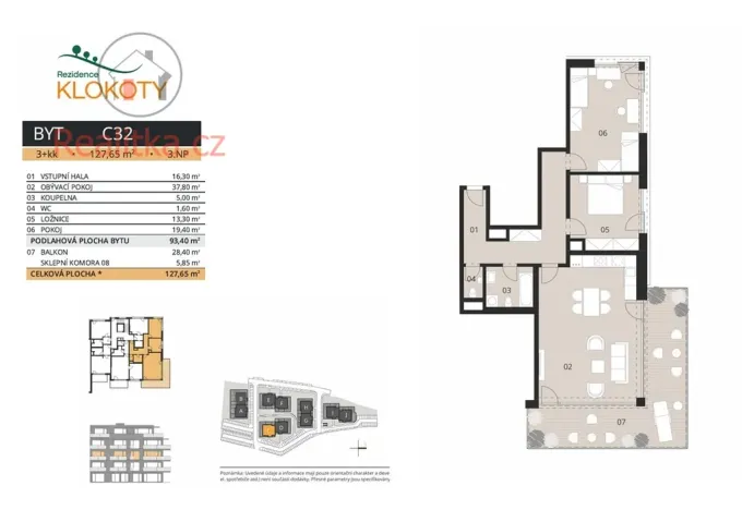 Prodej bytu 3+kk, Tábor - Klokoty, Jaroslava Vacka, 127 m2