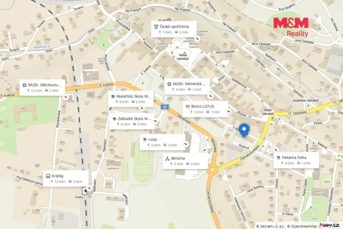 Pronájem bytu 2+1, Králíky, V Bytovkách, 42 m2