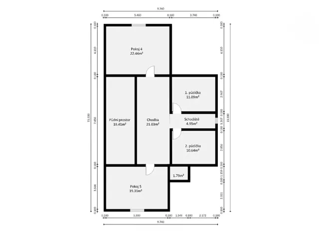 Prodej rodinného domu, Chocerady, 250 m2