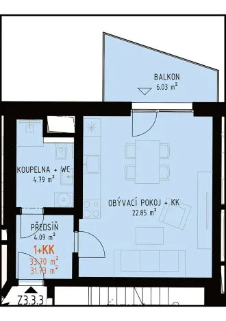 Prodej bytu 1+kk, Brno, Veveří, 40 m2