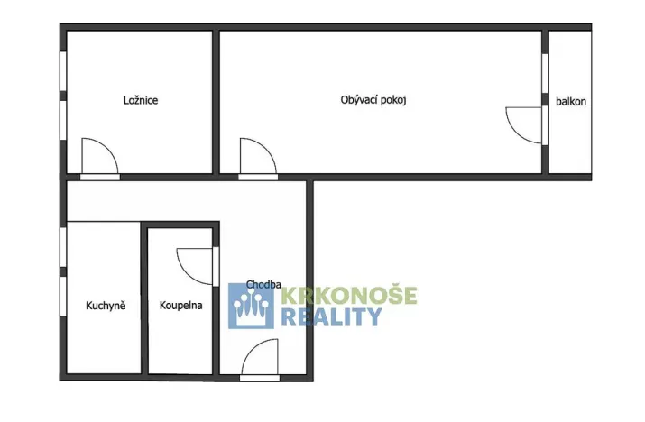 Prodej bytu 2+1, Trutnov - Střední Předměstí, Michnova, 55 m2
