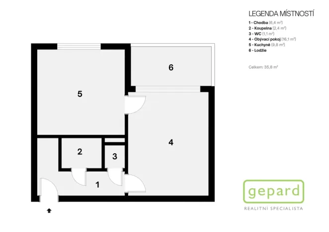 Prodej bytu 1+1, Cheb, Matěje Kopeckého, 36 m2