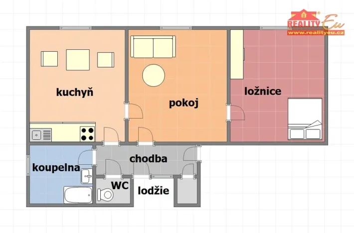 Pronájem bytu 2+1, Náchod, Hrašeho, 68 m2