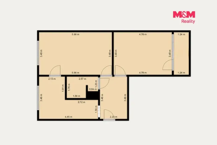 Prodej bytu 2+1, Aš, Hlavní, 61 m2