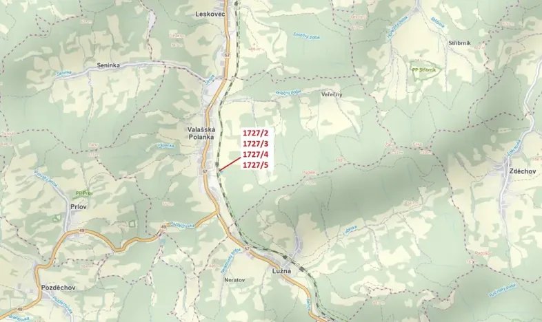 Dražba louky, Valašská Polanka, 2295 m2