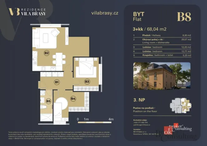 Prodej bytu 3+kk, Břasy, 68 m2
