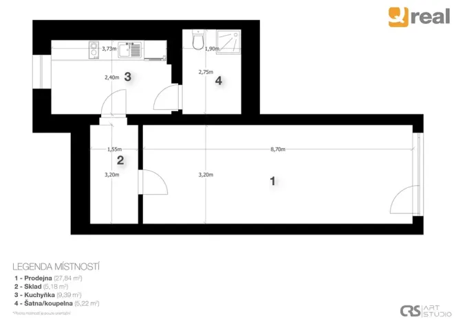 Pronájem obchodního prostoru, Liberec, Hanychovská, 47 m2