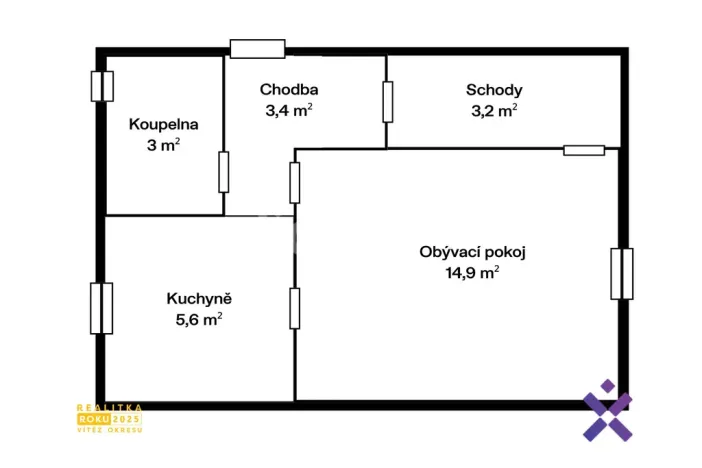 Pronájem rodinného domu, Zlín, Zálešná III, 60 m2