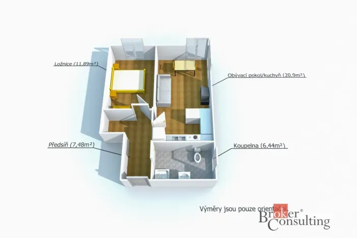Pronájem bytu 2+kk, Plzeň - Severní Předměstí, Pod Všemi svatými, 74 m2