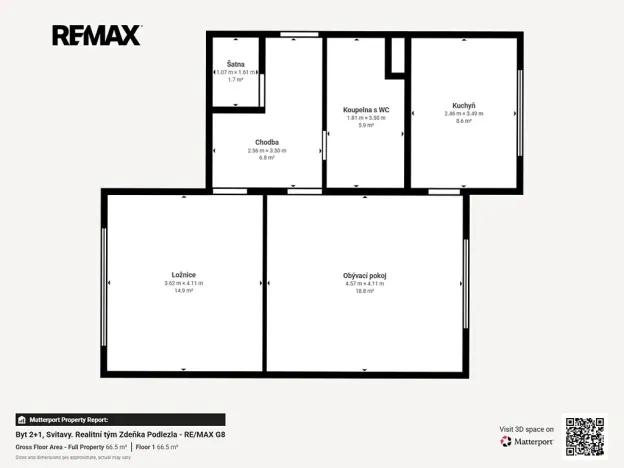 Pronájem bytu 2+1, Svitavy, Malé náměstí, 56 m2