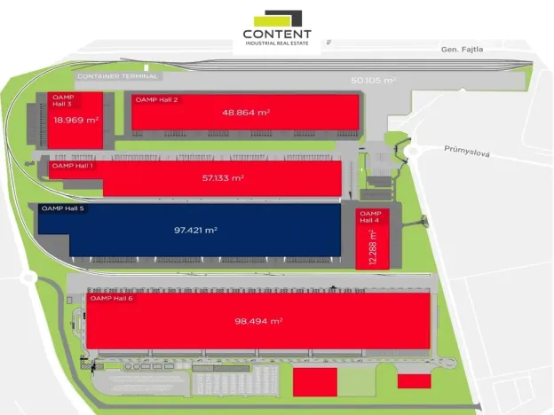 Pronájem výrobních prostor, Mošnov, 21000 m2