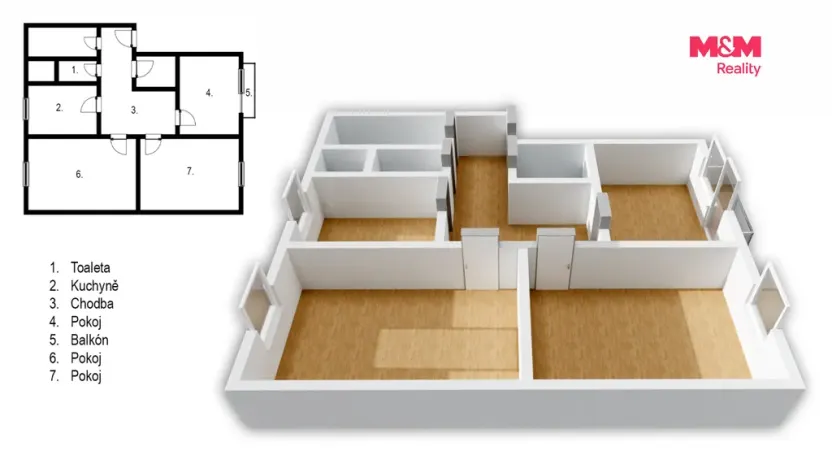 Prodej bytu 3+1, Kostelec nad Orlicí, Nerudova, 79 m2
