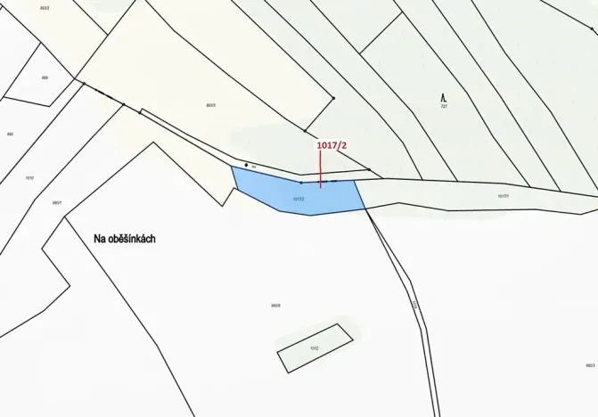 Dražba pozemku, Březí nad Oslavou, 1043 m2
