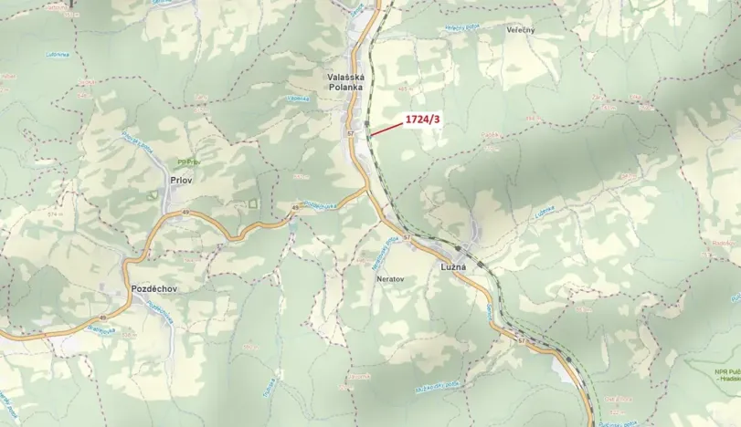 Dražba zahrady, Valašská Polanka, 921 m2