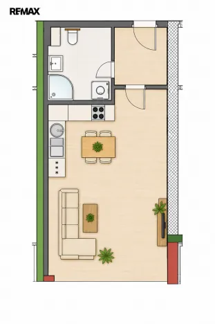Prodej bytu 1+kk, Olomouc - Řepčín, Edvarda Beneše, 30 m2