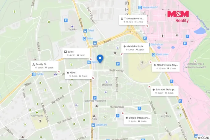 Prodej bytu 2+kk, Praha - Krč, Štúrova, 45 m2
