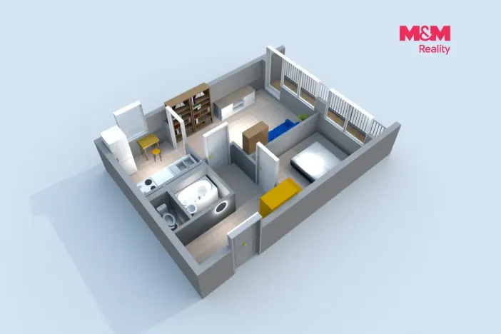 Pronájem bytu 2+1, Zruč nad Sázavou, Poštovní, 40 m2