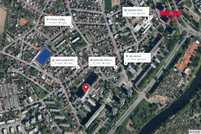 Pronájem bytu 1+kk, Hradec Králové - Pražské Předměstí, Hrubínova, 35 m2