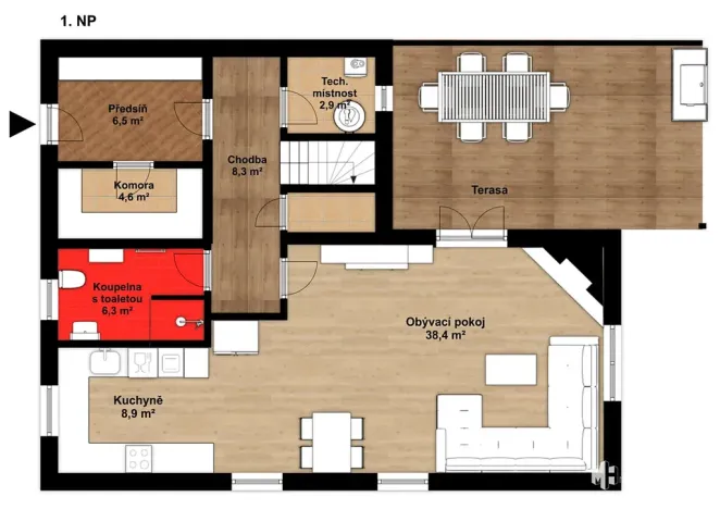 Prodej rodinného domu, Měšice, Na Blatech, 153 m2