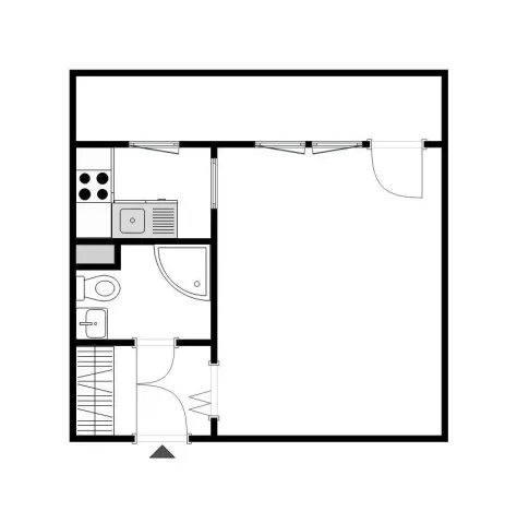 Pronájem bytu 1+kk, Praha - Podolí, Kaplická, 33 m2