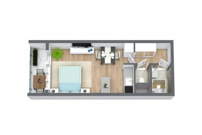 Pronájem bytu 1+kk, Ostrava - Zábřeh, Čujkovova, 28 m2