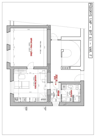 Pronájem bytu 2+kk, Děčín, Kamenická, 51 m2