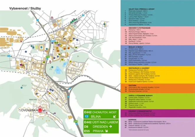 Pronájem bytu 3+kk, Teplice, Novoveská, 62 m2