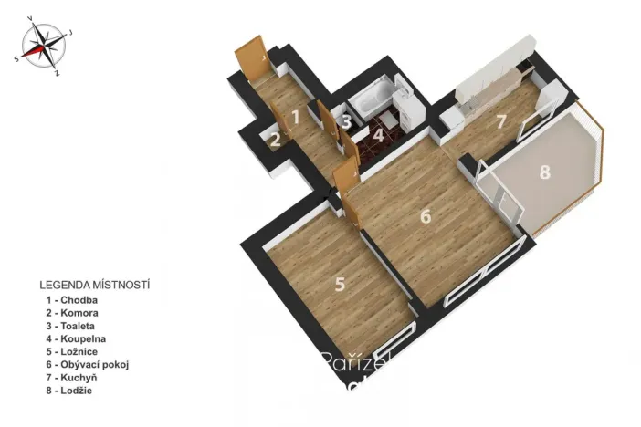 Pronájem bytu 2+1, Nové Město nad Metují, T. G. Masaryka, 52 m2