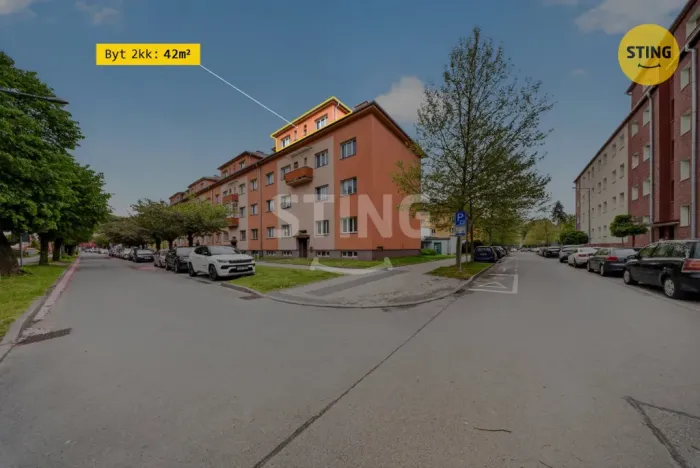 Pronájem bytu 2+kk, Vsetín, Na Kamencoch, 41 m2
