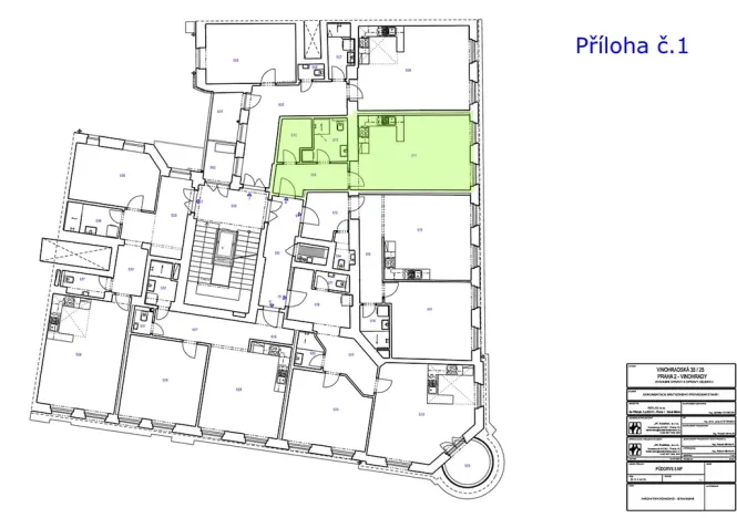 Pronájem bytu 1+kk, Praha - Vinohrady, Vinohradská, 43 m2