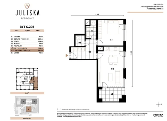 Pronájem bytu 2+kk, Praha - Dejvice, Pod Juliskou, 56 m2