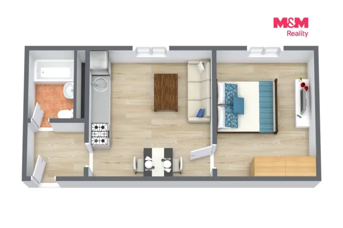 Pronájem bytu 2+kk, Horní Slavkov, Dlouhá, 35 m2