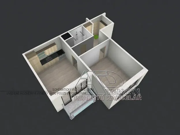 Pronájem bytu 1+1, Český Krumlov, Urbinská, 41 m2