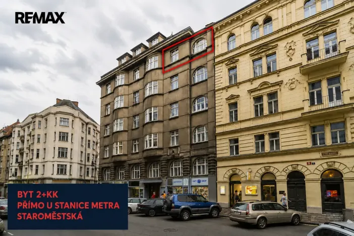 Pronájem bytu 2+kk, Praha - Staré Město, Kaprova, 58 m2