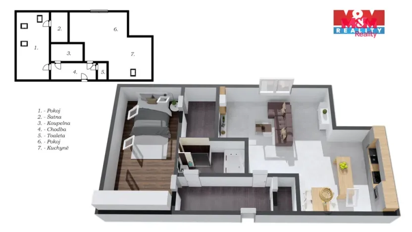 Prodej bytu 2+kk, Horoměřice, T. G. Masaryka, 95 m2