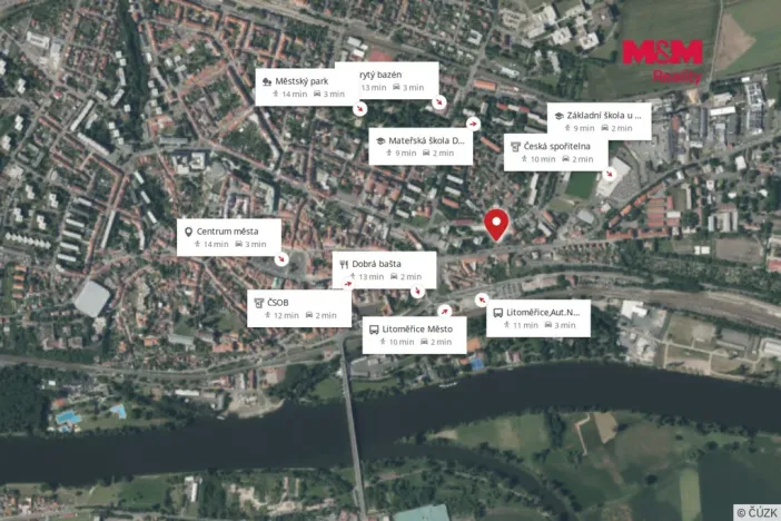 Pronájem bytu 2+1, Litoměřice - Předměstí, Hrubínova, 58 m2