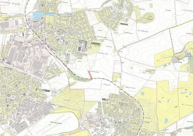 Prodej pole, Praha - Čakovice, 2126 m2