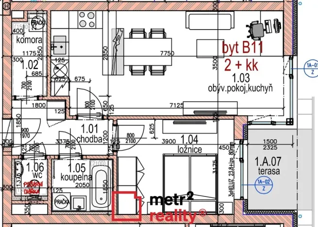 Prodej bytu 2+kk, Uničov, Pionýrů, 55 m2
