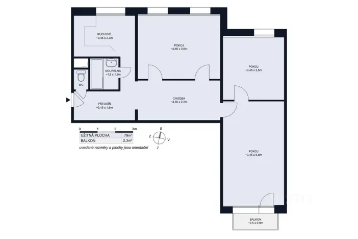 Prodej bytu 4+1, České Budějovice - České Budějovice 2, V. Volfa, 80 m2