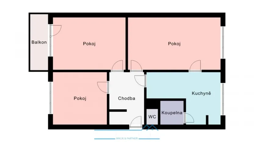 Prodej bytu 3+1, Práče, 77 m2