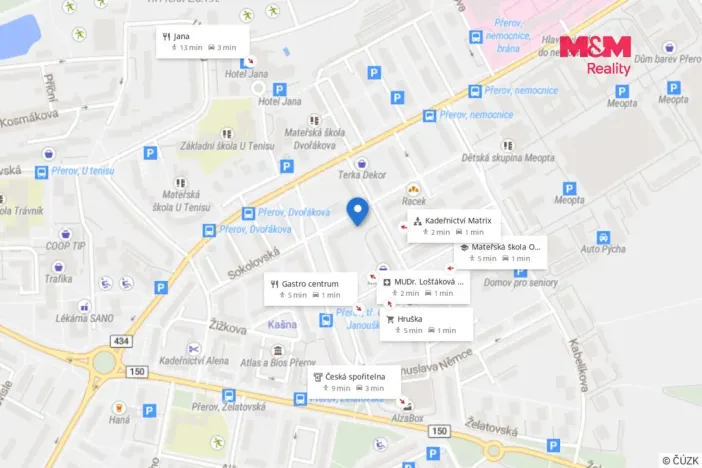 Pronájem bytu 2+1, Přerov - Přerov I-Město, Purkyňova, 58 m2