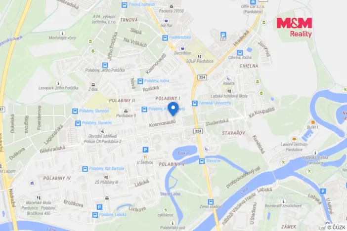 Pronájem bytu 1+kk, Pardubice - Polabiny, Mladých, 30 m2